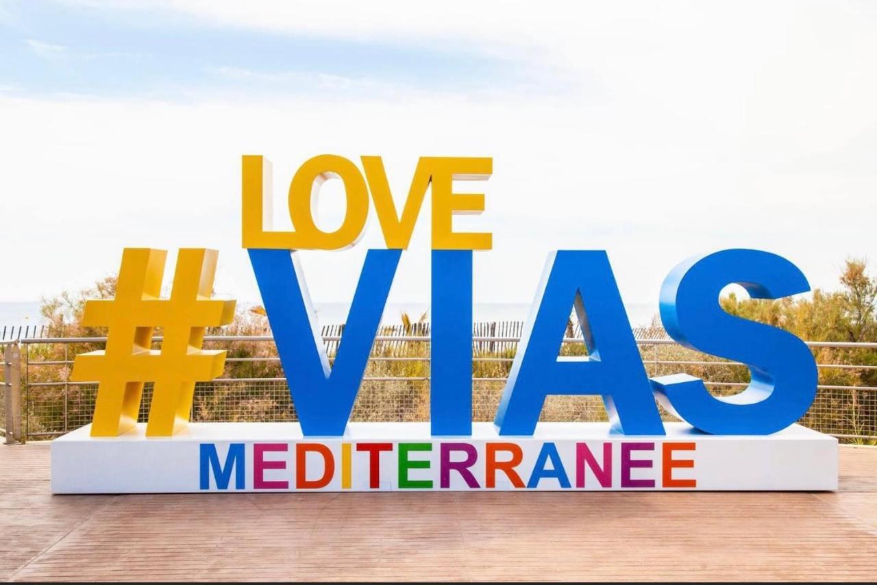 Mobilhome Vias Plage Dans Camping ภายนอก รูปภาพ