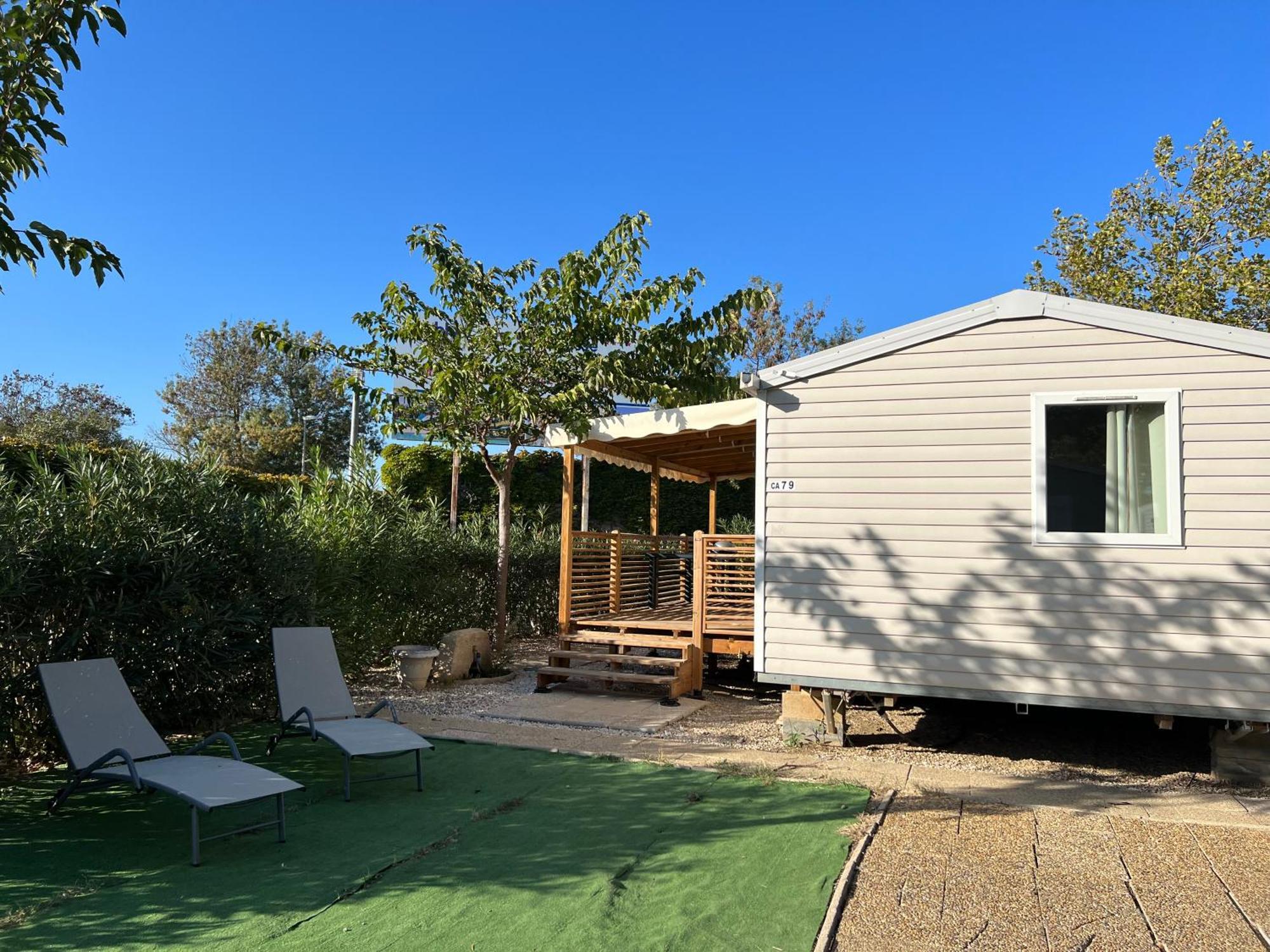 Mobilhome Vias Plage Dans Camping ภายนอก รูปภาพ